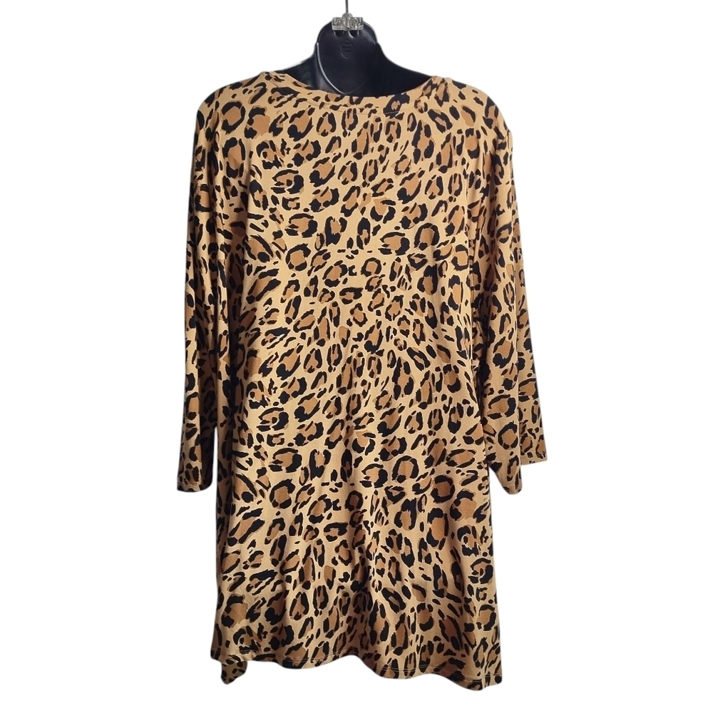 Jessica London Women's Plus Size Swing Leopard Print Top Blouse Size 26/28 - Picture 3 of 10